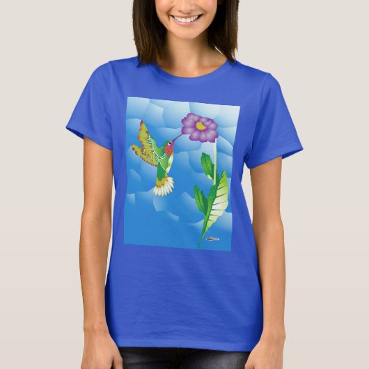 Kolibrie: gestileerd t-shirt (Voorkant)