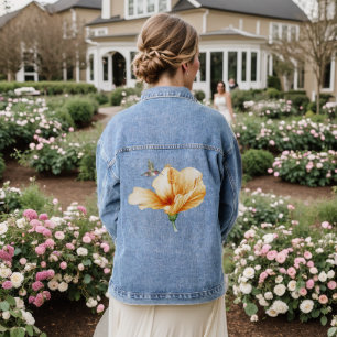 Kolibrie & Hibiscus Denim Jacket
