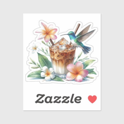 Kolibrie & IJskoffie Sticker (Vel)