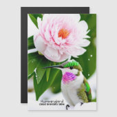 Kolibrie in de sneeuw - 5 "x7" Magnetische Kaart (Voorkant / Achterkant)