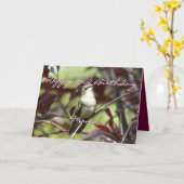 Kolibrie in Plum Tree- aanpassen Kaart (Gele Bloem)