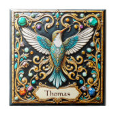 kolibrie in vlucht  tegeltje (Voorkant)