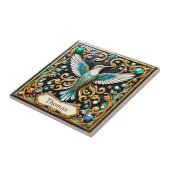 kolibrie in vlucht  tegeltje (Zijkant)