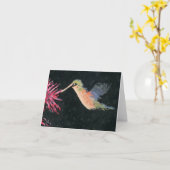 kolibrie kaart (Gele Bloem)