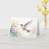Kolibrie Kaart (Gele Bloem)