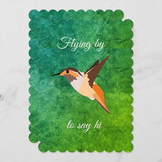 kolibrie kaart (Voorkant / Achterkant)