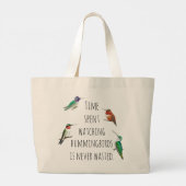 Kolibrie kijken grote tote bag (Achterkant)