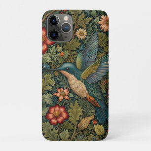 kolibrie kunst botanische boho chic iPhone 11 pro hoesje
