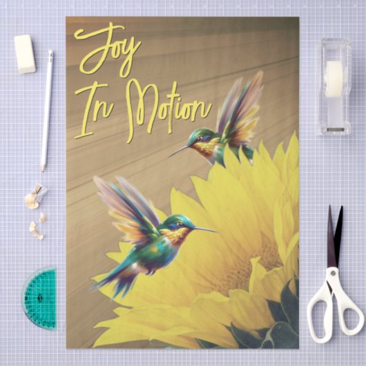 Kolibrie Kunst & Zonnebloem Fotografie Mix Tissuepapier (Craft)