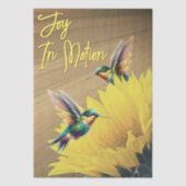 Kolibrie Kunst & Zonnebloem Fotografie Mix Tissuepapier (Voorkant)