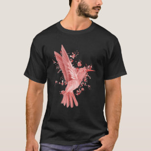 kolibrie met bloem en kersen met B T-shirt