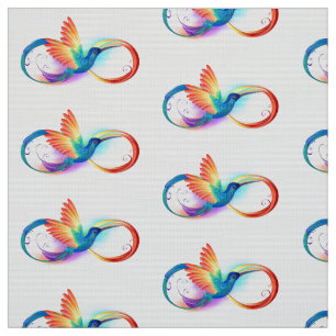 Kolibrie met oneindigheidssymbool en regenboog stof
