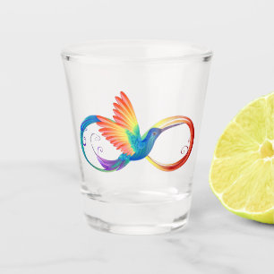 Kolibrie met oneindigheidssymbool shot glas