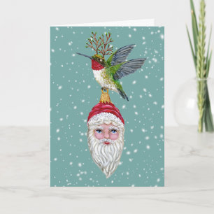kolibrie met ornament kaart