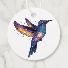 Kolibrie met Stary Night Sky Galaxy Bird