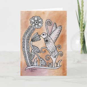 Kolibrie, Mexicaanse Bark Style Kaart