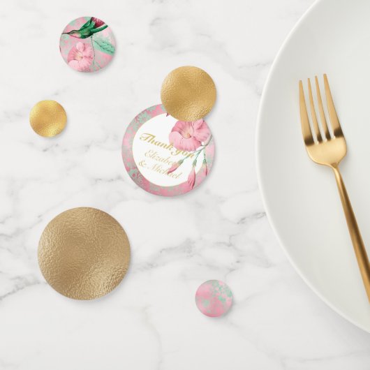  kolibrie Mint Groen Roze Goud Dank u Confetti (Groep)