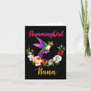 Kolibrie nana bloemrijke vogel vlinderdas liefhebb kaart