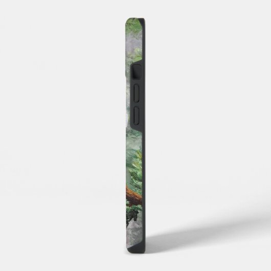 Kolibrie neergestreken op Leafy Branch iPhone Hoesje (Linkerkant)