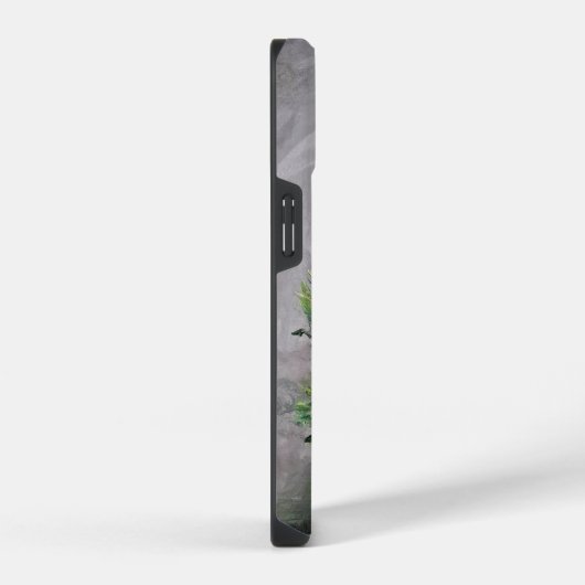 Kolibrie neergestreken op Leafy Branch iPhone Hoesje (Rechterkant)