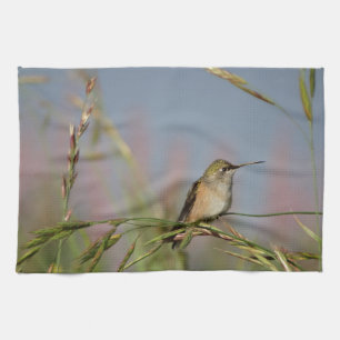 kolibrie op gras theedoek