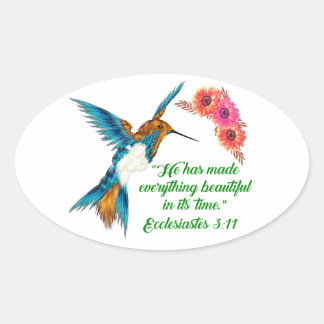 Kolibrie Quotes Ovale Sticker