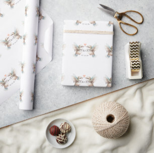 Kolibrie Romantiek Liefdevolle Aangepaste Inpakpap Cadeaupapier