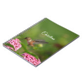 Kolibrie Roze Bloemen Notitieboek (Linkerzijde)