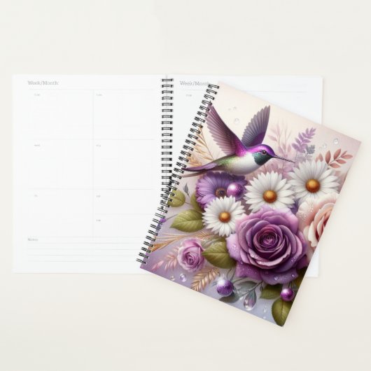 Kolibrie, Rozen en madeliefjes Planner (Display)