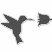 Kolibrie silhouet Custom-Cut Vinyl Stickers (Voorkant)