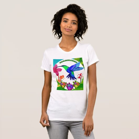Kolibrie te midden van Natuur's Beauty, Serenade W T-shirt (Voorkant volledig)