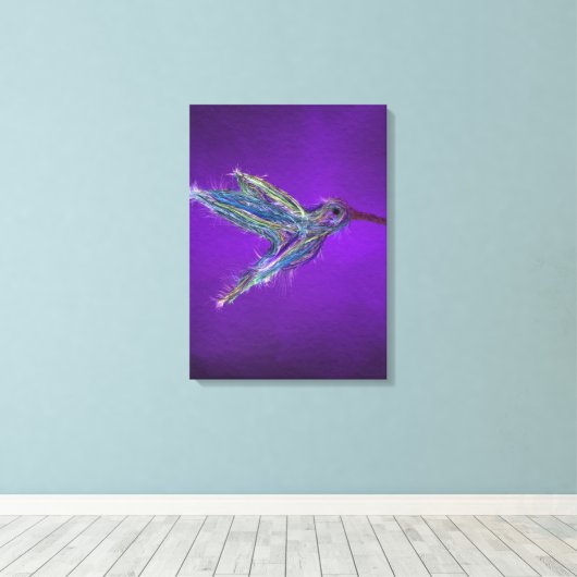 Kolibrie Tekening Canvas Afdruk (Insitu (Houten vloer))