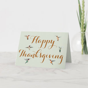 Kolibrie Thanksgiving Kaart