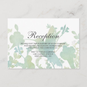 Kolibrie Tuin Aquarel Trouwreceptie Informatiekaartje