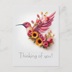 Kolibrie vliegen Denken aan jou Briefkaart