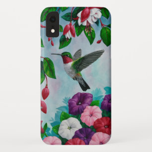 Kolibrie Vliegen In Bloementuin iPhone XR Hoesje