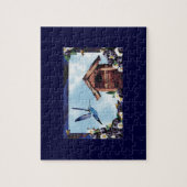  kolibrie, vogelhuis en bosbessen legpuzzel (Verticaal)