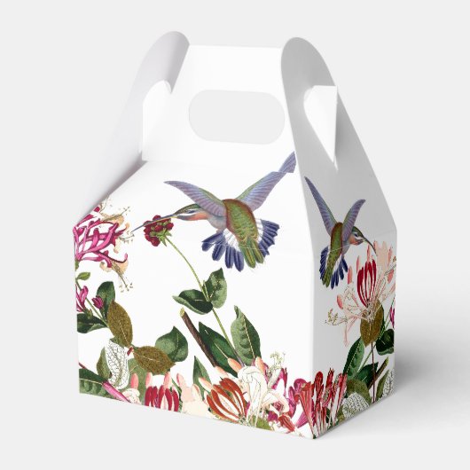 Kolibrie Vogels Honingzuigbloem Bloem Bedankdoosjes (Achterkant)