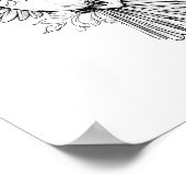 Kolibrie volwassen kleuring poster (Hoek)