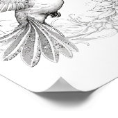 Kolibrie volwassen kleuring poster (Hoek)