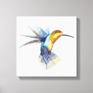 kolibrie waterverf rustige mooie tekening canvas afdruk