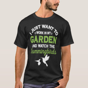 Kolibrie werkt in mijn tuin en kijk naar de kolibr t-shirt