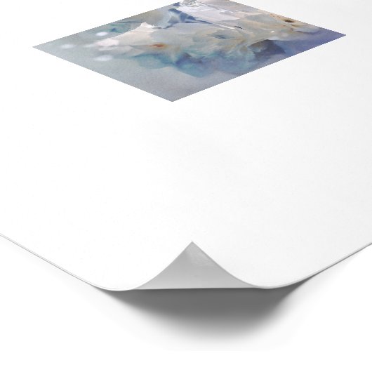 Kolibrie Witte Bloemen Waterverf Print Quote (Hoek)