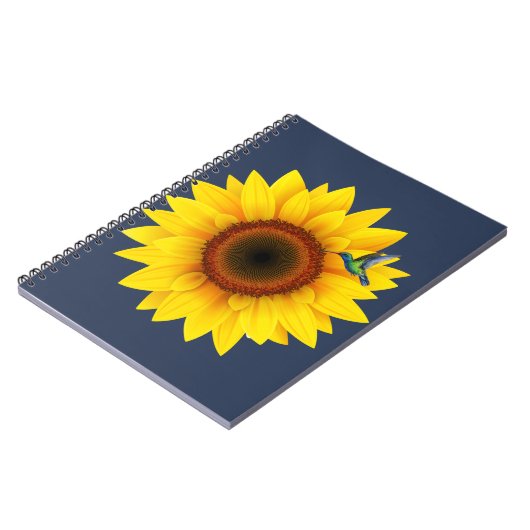 Kolibrie & Zonnebloem Notitieboek (Linkerzijde)