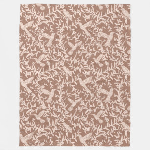 Kolibries Bloemen Fleece Deken