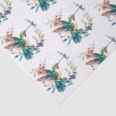 kolibries bloemen patroon tissuepapier (Detail)