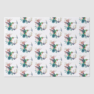 kolibries bloemen patroon tissuepapier