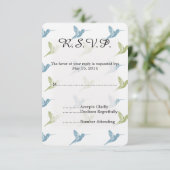 Kolibries Bruiloft RSVP (Staand voorkant)