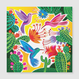 Kolibries en Bloeiende Cactussen