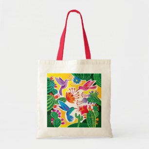 Kolibries en Bloeiende Cactussen Tote Bag